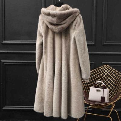 Imitated Mink Fur Coat Women's Mid-length Fur Coat